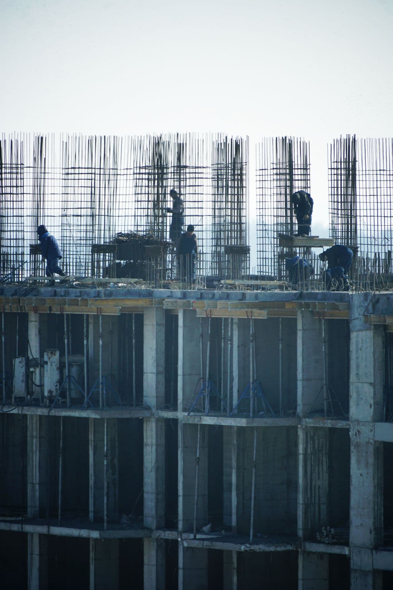 Temporary vertical construction site placeholder for IRC Construction